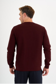 Burgundy Interlock Crew Neck Sweatshirt
