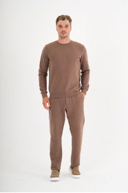 Mink Interlock Crew Neck Sweatshirt