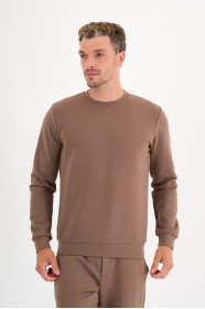 Mink Interlock Crew Neck Sweatshirt