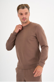 Mink Interlock Crew Neck Sweatshirt