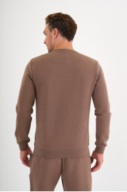 Mink Interlock Crew Neck Sweatshirt