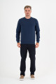 Marine Blue Interlock Crew Neck Sweatshirt