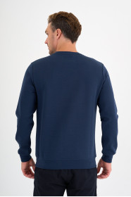Marine Blue Interlock Crew Neck Sweatshirt