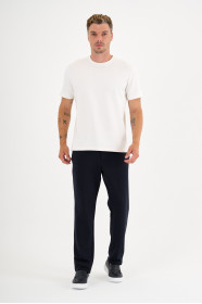 Bone Interlock Crew Neck T-Shirt