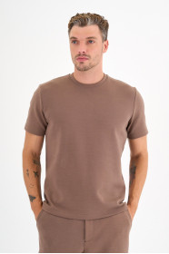 Mink Interlock Crew Neck T-Shirt