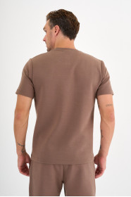 Mink Interlock Crew Neck T-Shirt