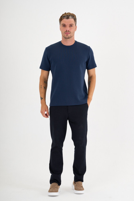 Marine Interlock Crew Neck T-Shirt