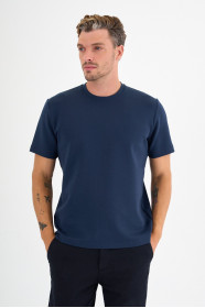 Marine Interlock Crew Neck T-Shirt
