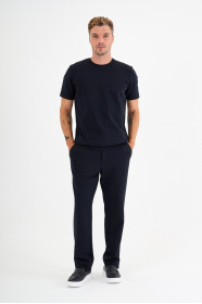 Navy Interlock Crew Neck T-Shirt