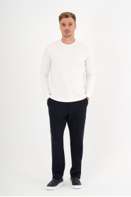 Bone Interlock Crew Neck Sweatshirt