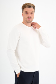 Bone Interlock Crew Neck Sweatshirt