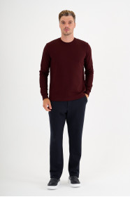 Burgundy Interlock Crew Neck Sweatshirt