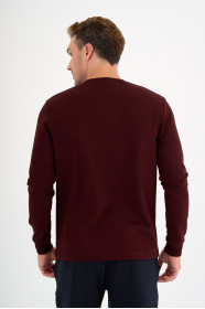 Burgundy Interlock Crew Neck Sweatshirt