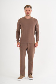 Mink Interlock Crew Neck Sweatshirt