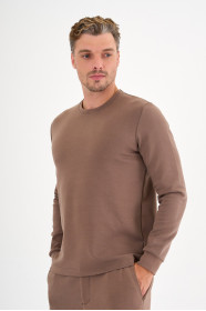 Mink Interlock Crew Neck Sweatshirt