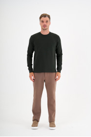 Bottle Green Interlock Crew Neck Sweatshirt