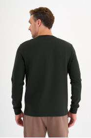 Bottle Green Interlock Crew Neck Sweatshirt