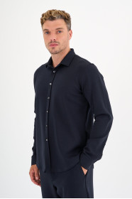 Navy Interlock Shirt