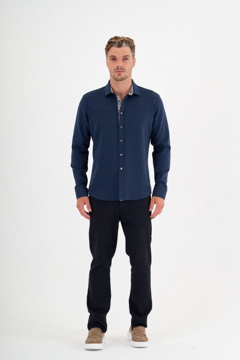 Marine Blue Interlock Shirt