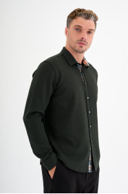 Dark Green Interlock Shirt