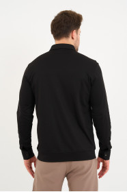 Bosmenti Long Sleeve Polo Collar - BLACK