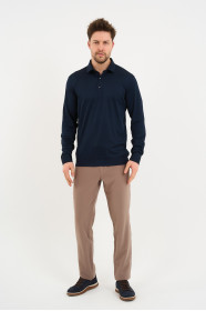 Bosmenti Long Sleeve Polo Collar - NAVY