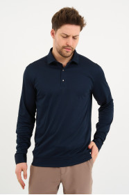 Bosmenti Long Sleeve Polo Collar - NAVY