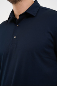 Bosmenti Long Sleeve Polo Collar - NAVY