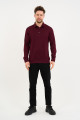 Bosmenti Long Sleeve Polo Collar - BLACK