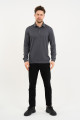 Bosmenti Long Sleeve Polo Collar - BLACK