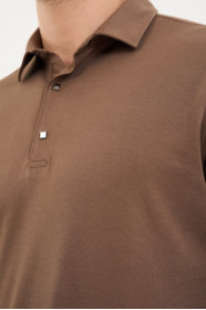 Bosmenti Long Sleeve Polo Collar - MINK