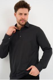 Bosmenti Long Sleeve Polo Collar - DARK PURPLE