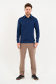 Bosmenti Long Sleeve Polo Collar - BLACK