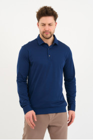 Bosmenti Long Sleeve Polo Collar - MARINE