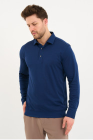 Bosmenti Long Sleeve Polo Collar - MARINE
