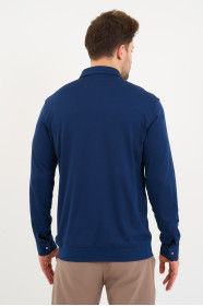 Bosmenti Long Sleeve Polo Collar - MARINE