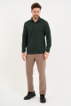 Bosmenti Long Sleeve Polo Collar - BLACK