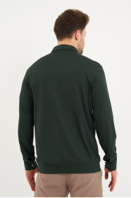 Bosmenti Long Sleeve Polo Collar - DARK GREEN