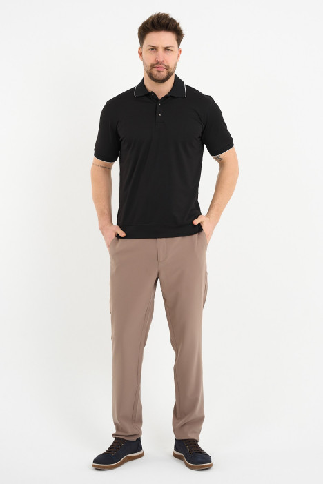 Bosmenti Polo Collar Short Sleeve - BLACK