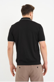 Bosmenti Polo Collar Short Sleeve - BLACK
