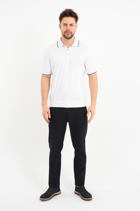 Bosmenti Polo Collar Short Sleeve - WHITE