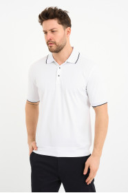 Bosmenti Polo Collar Short Sleeve - WHITE