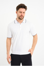 Bosmenti Polo Collar Short Sleeve - WHITE
