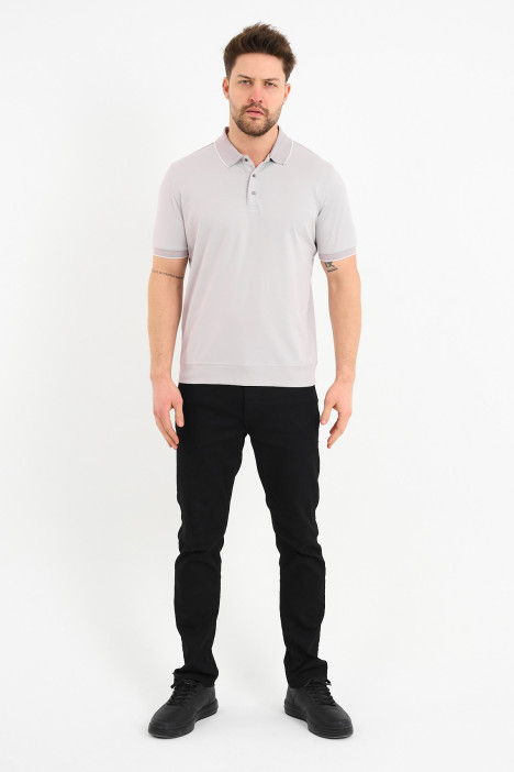 Bosmenti Polo Collar Short Sleeve - LILAC