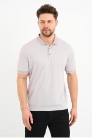 Bosmenti Polo Collar Short Sleeve - LILAC