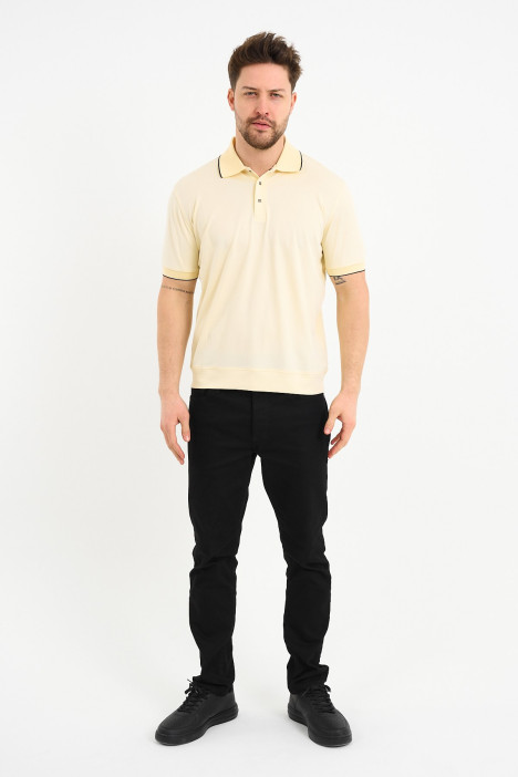 Bosmenti Polo Collar Short Sleeve - YELLOW