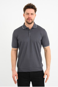 Bosmenti Polo Collar Short Sleeve - SMOKE