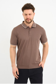 Bosmenti Polo Collar Short Sleeve - MINK