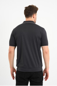 Bosmenti Polo Collar Short Sleeve - DARK PURPLE
