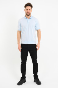 Bosmenti Polo Collar Short Sleeve - LIGHT BLUE